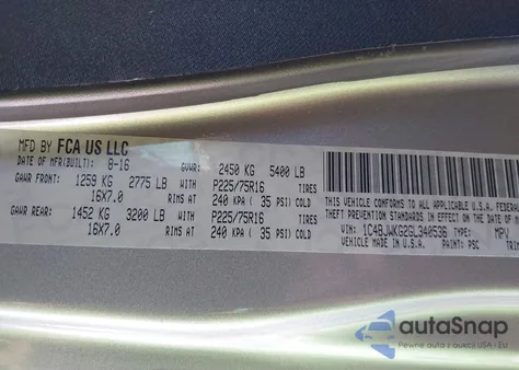 2016 Jeep Wrangler Unlimited Sport Rhd z USA, uszkodzony, nr VIN 1C4BJWKG2GL340536